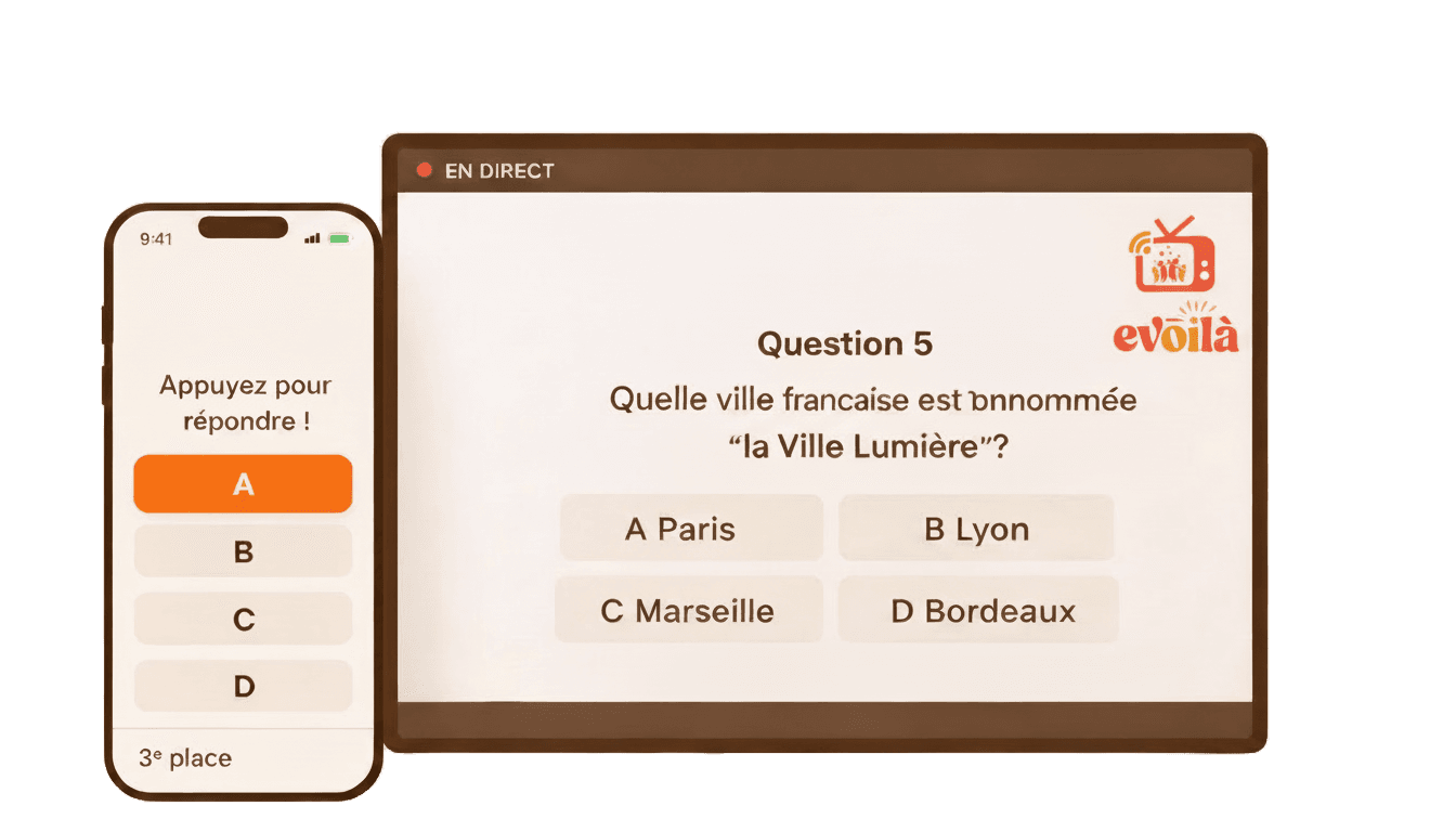 Evoilà on multiple devices - TV, tablet, and mobile